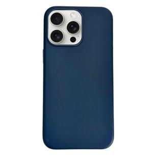 For iPhone 16 Pro Max Pure Color Leather Magsafe Magnetic Phone Case(Dark Blue)