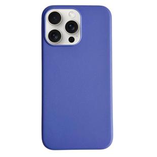 For iPhone 16 Pro Max Pure Color Leather Magsafe Magnetic Phone Case(Blue)