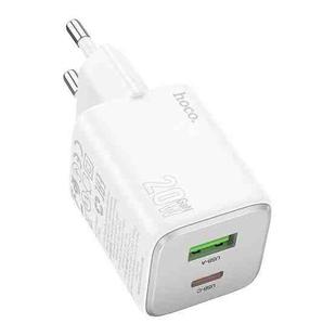 hoco N41 Almighty PD20W Type-C + QC3.0 USB Charger, EU Plug(White)