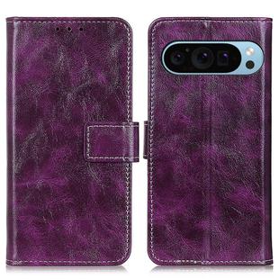 For Google Pixel 10 / 9 Retro Crazy Horse Texture Flip Leather Phone Case(Purple)