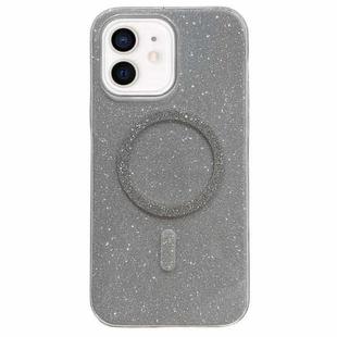 For iPhone 11 Glitter MagSafe Magnetic TPU Phone Case(Silver)