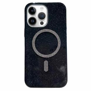 For iPhone 12 Pro Max Glitter MagSafe Magnetic TPU Phone Case(Black)