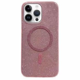 For iPhone 12 Pro Max Glitter MagSafe Magnetic TPU Phone Case(Pink)