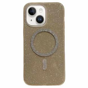 For iPhone 13 Glitter MagSafe Magnetic TPU Phone Case(Gold)