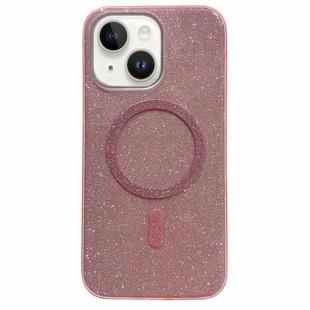 For iPhone 13 Glitter MagSafe Magnetic TPU Phone Case(Pink)