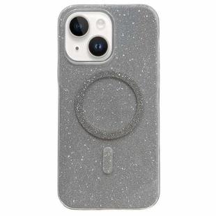 For iPhone 13 Glitter MagSafe Magnetic TPU Phone Case(Silver)