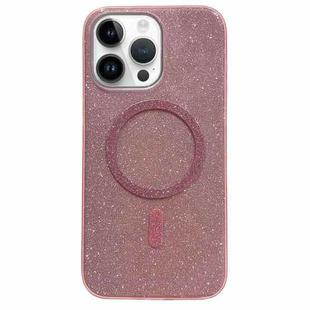 For iPhone 13 Pro Glitter MagSafe Magnetic TPU Phone Case(Pink)