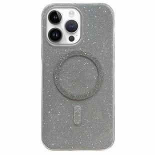 For iPhone 13 Pro Max Glitter MagSafe Magnetic TPU Phone Case(Silver)