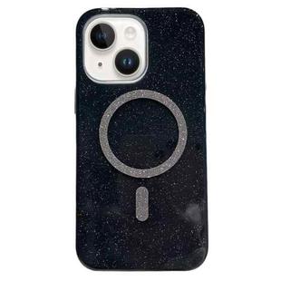 For iPhone 14 Plus Glitter MagSafe Magnetic TPU Phone Case(Black)