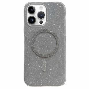 For iPhone 14 Pro Max Glitter MagSafe Magnetic TPU Phone Case(Silver)