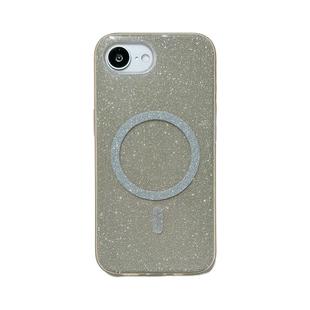 For iPhone 16e Glitter MagSafe Magnetic TPU Phone Case(Gold)