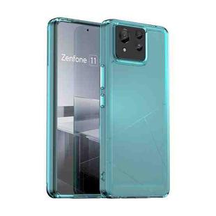 For Asus Zenfone 11 Ultra Candy Series TPU Phone Case(Transparent Blue)