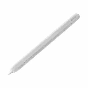 For Apple Pencil (USB-C) Solid Color Silicone Protective Case(White)