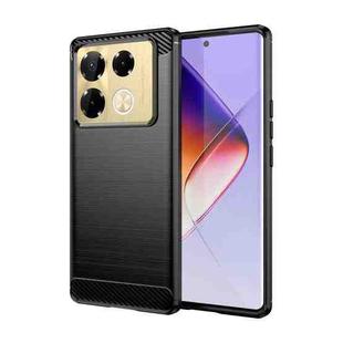 For Infinix Note 40 Pro 5G Brushed Texture Carbon Fiber TPU Phone Case(Black)