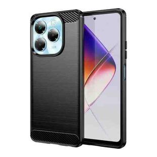 For Infinix Note 40X 5G Carbon Fiber Brushed Texture TPU Phone Case(Black)