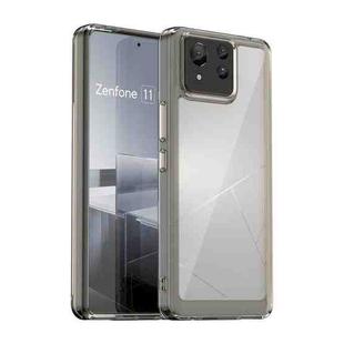 For Asus Zenfone 11 Ultra Colorful Series Acrylic Hybrid TPU Phone Case(Transparent Grey)