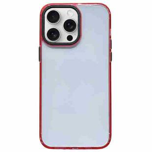 For iPhone 15 Pro Max 2 in 1 Acrylic Transparent Shockproof Phone Case(Red)