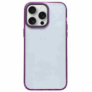 For iPhone 15 Pro Max 2 in 1 Acrylic Transparent Shockproof Phone Case(Purple)