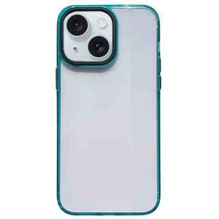 For iPhone 15 2 in 1 Acrylic Transparent Shockproof Phone Case(Green)