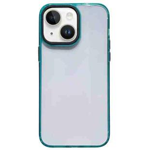 For iPhone 14 2 in 1 Acrylic Transparent Shockproof Phone Case(Green)