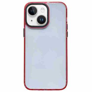 For iPhone 14 2 in 1 Acrylic Transparent Shockproof Phone Case(Red)