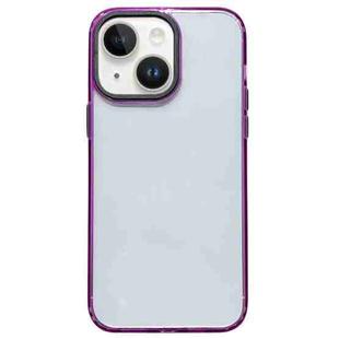 For iPhone 14 2 in 1 Acrylic Transparent Shockproof Phone Case(Purple)