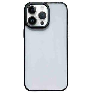 For iPhone 14 Pro 2 in 1 Acrylic Transparent Shockproof Phone Case(Black)