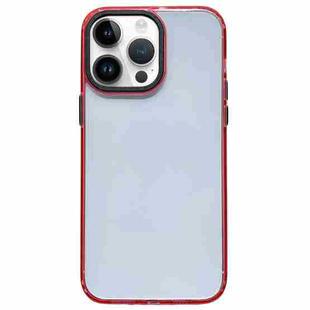 For iPhone 14 Pro Max 2 in 1 Acrylic Transparent Shockproof Phone Case(Red)