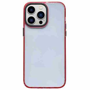For iPhone 13 Pro Max 2 in 1 Acrylic Transparent Shockproof Phone Case(Red)