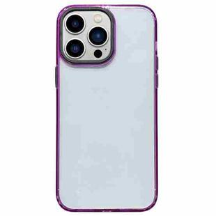 For iPhone 13 Pro 2 in 1 Acrylic Transparent Shockproof Phone Case(Purple)