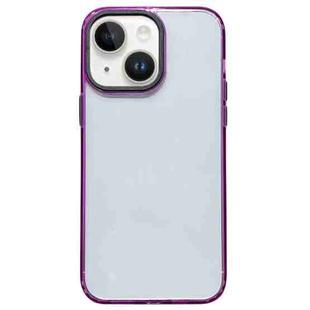 For iPhone 13 2 in 1 Acrylic Transparent Shockproof Phone Case(Purple)