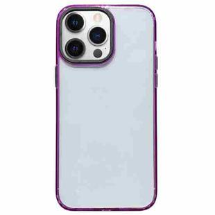 For iPhone 12 Pro 2 in 1 Acrylic Transparent Shockproof Phone Case(Purple)
