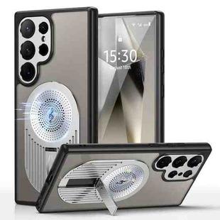 For Samsung Galaxy S25 Ultra 5G Heat Dissipation Aromatherapy MagSafe Holder Phone Case(Silver)