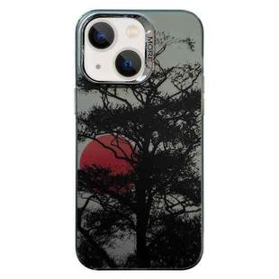 For iPhone 13 Colored Silver Plating Sunset Phone Case(Left)