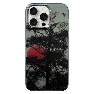 For iPhone 13 Pro Max Colored Silver Plating Sunset Phone Case(Left)