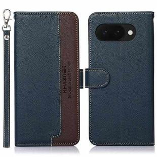 For Google Pixel 9a KHAZNEH Litchi Texture Leather RFID Phone Case(Blue)