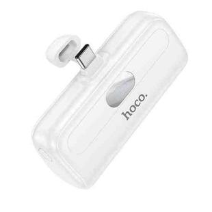 Hoco J116 5000mAh Cool Charging Pocket Digital Display Power Bank, Interface:USB-C / Type-C(White)