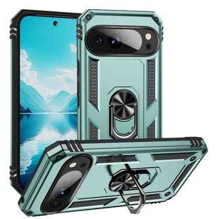 For Google Pixel 10 Shockproof TPU + PC Phone Case with Holder(Dark Green)