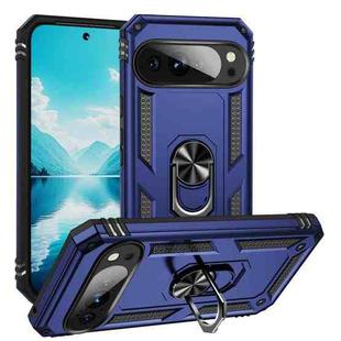 For Google Pixel 10 Pro XL Shockproof TPU + PC Phone Case with Holder(Blue)