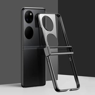 For Huawei Pocket 2 Three-stage Nano Electroplated PC Transparent Phone Case(Black)