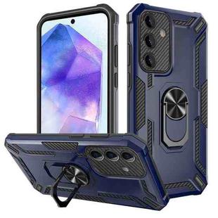 For Samsung Galaxy A55 5G Warship Armor 2 in 1 Shockproof Phone Case(Royal Blue)