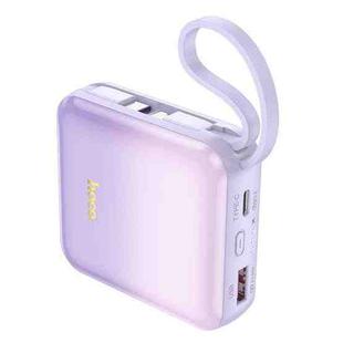 Hoco Q23 Blade 22.5W + PD 20W 10000mAh Fully Compatible Power Bank with Cable(Purple)