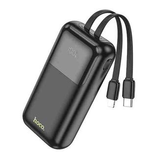 Hoco Q25 Graceful PD 20W 10000mAh Power Bank with 8 Pin + USB-C / Type-C Cable(Black)