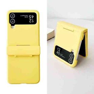 For Samsung Galaxy Z Flip4 5G Skin Feel PC Full Coverage Shockproof Phone Case(Yellow)