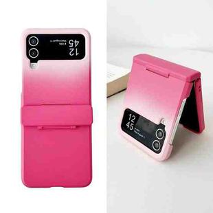 For Samsung Galaxy Z Flip4 5G Skin Feel PC Full Coverage Shockproof Phone Case(Pink+Red)