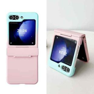 For Samsung Galaxy Z Flip5 5G Skin Feel PC Full Coverage Shockproof Phone Case(Pink+Light Blue)