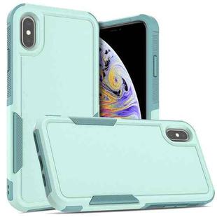 For iPhone XS Max 2 in 1 PC + TPU Phone Case(Light Green)