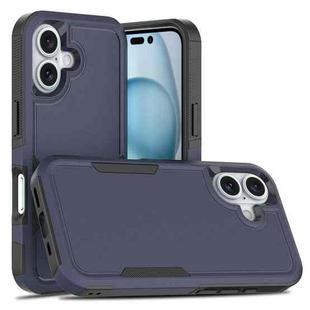 For iPhone 16 2 in 1 PC + TPU Phone Case(Dark Blue)