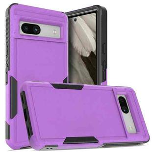 For Google Pixel 7a 2 in 1 PC + TPU Phone Case(Purple)
