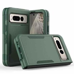 For Google Pixel Fold 2 in 1 PC + TPU Phone Case(Dark Green)